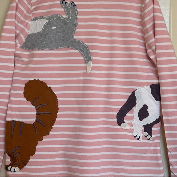 Sz11-12 Mini Boden Appliqué Cats Jersey Tunic/T-shirt - Picture 6 of 9